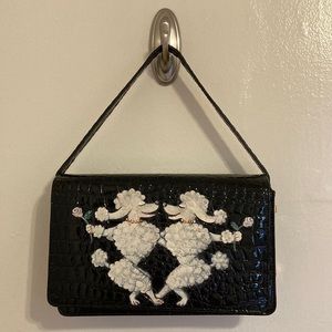 Vintage Hand-Painted Poodle Purse